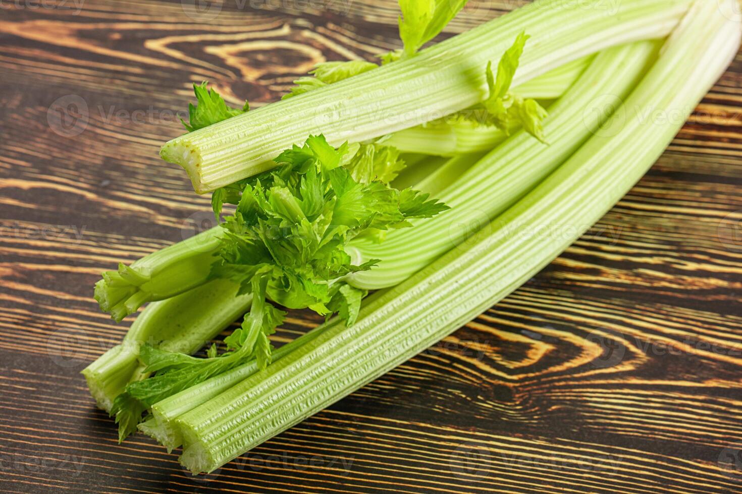Vegan cuisine - raw celery stem photo