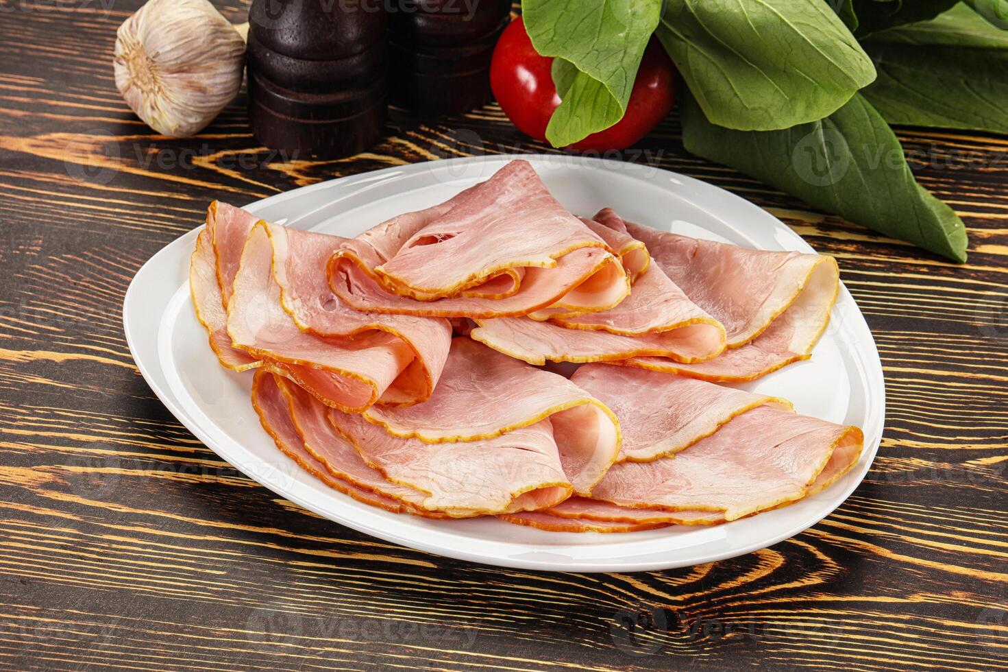 Italian sausage Prosciutto cotto ham photo