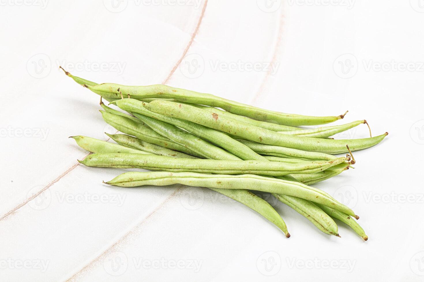 Raw fresh young green bean photo