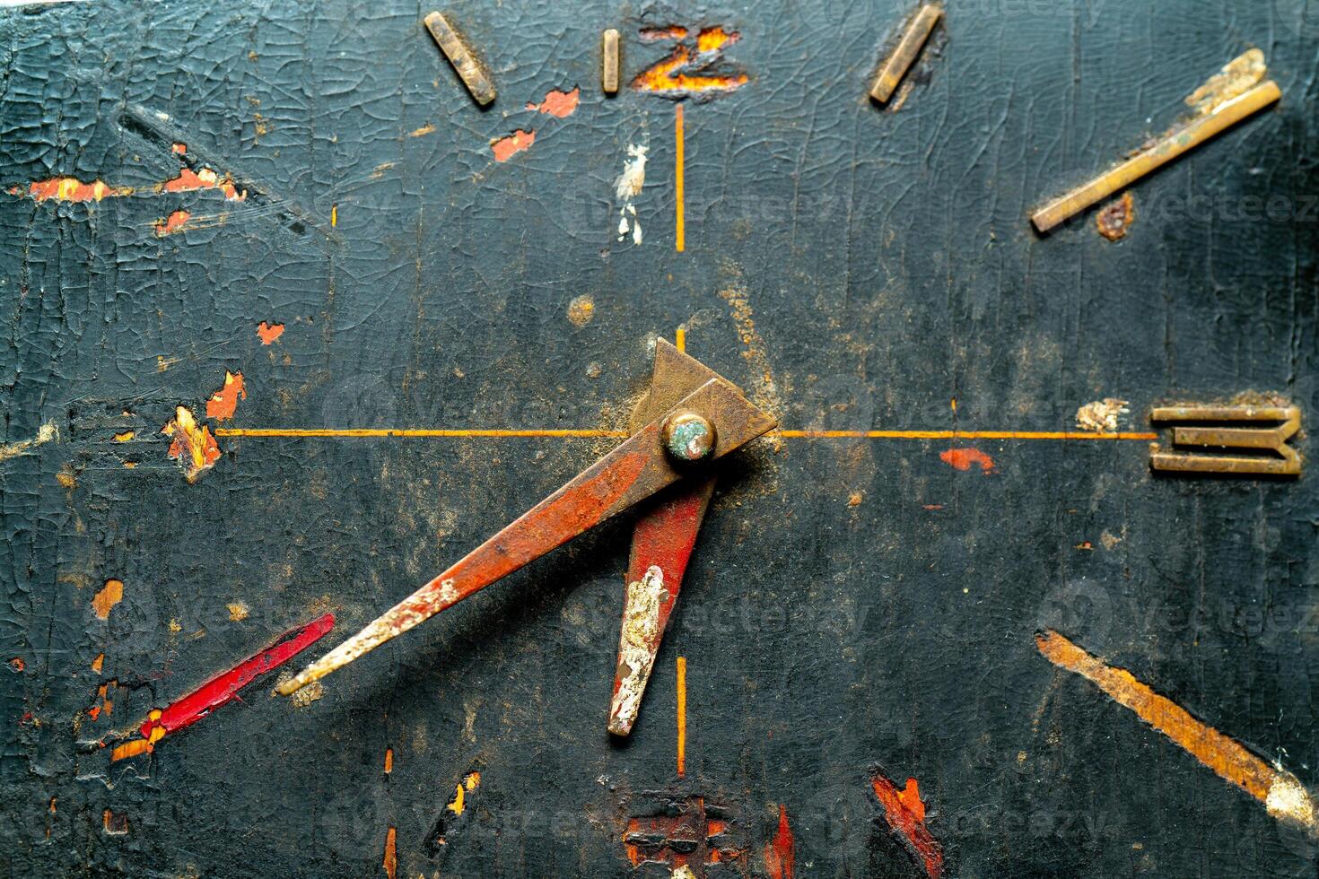 Old vintage watch with arrows. Antique rare item. photo