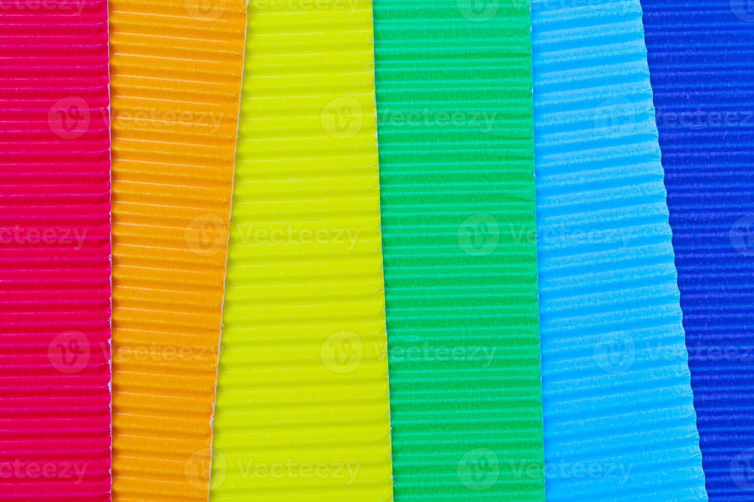 Abstract corrugated paper background. Rough decorative paper texture. photo