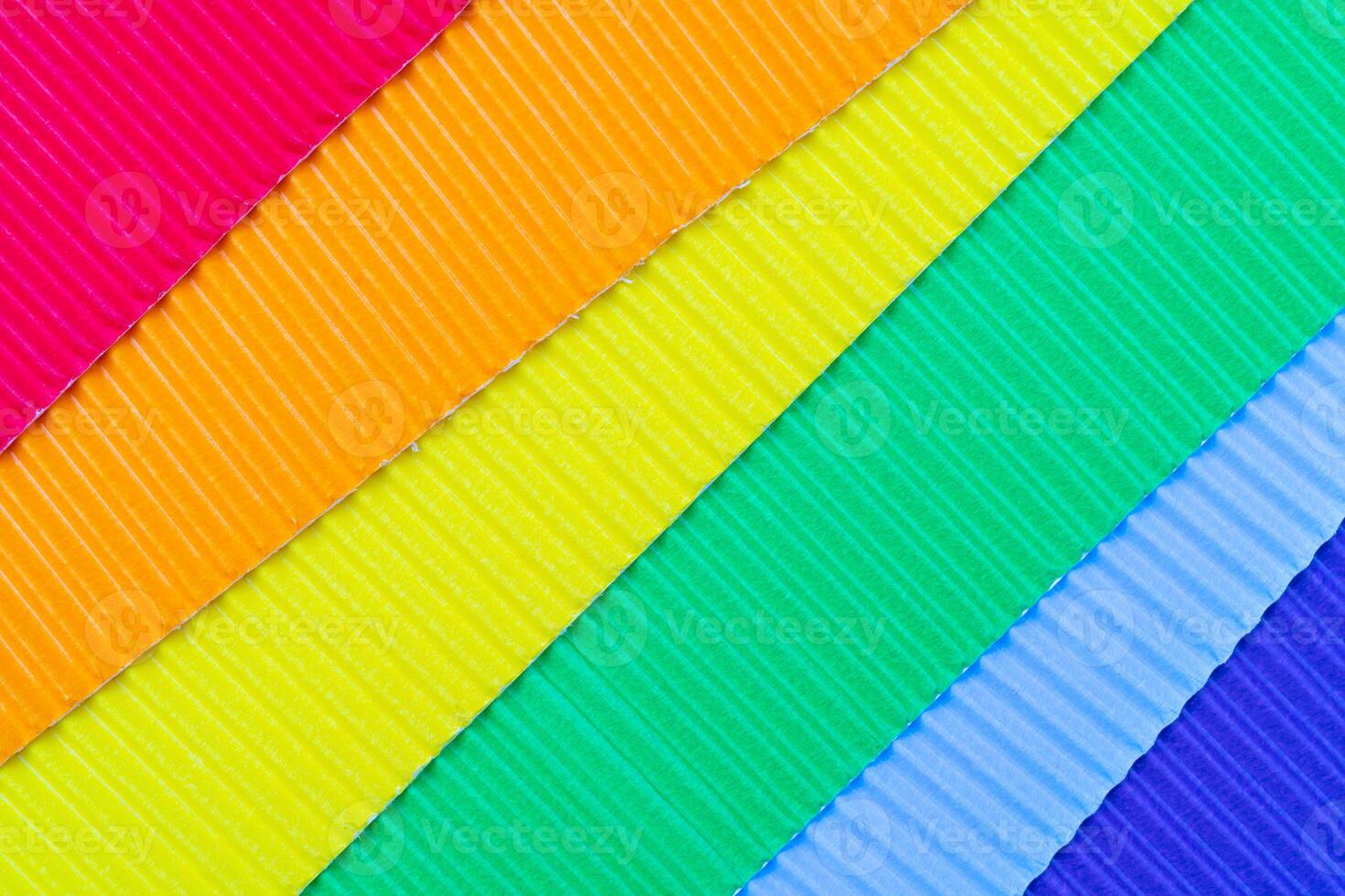 Abstract corrugated paper background. Rough decorative paper texture. photo