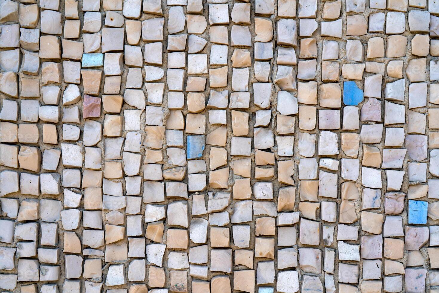 Wall decorative mosaic. Abstract stone background. photo