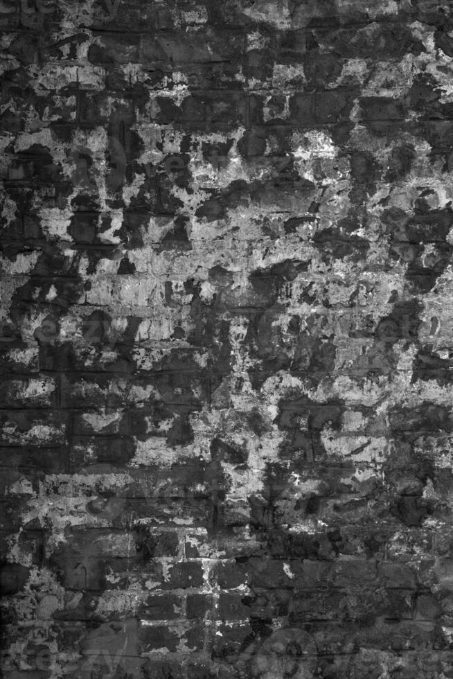 The background of the old red brick wall for design interior and various scenes or as a background for interviews. photo