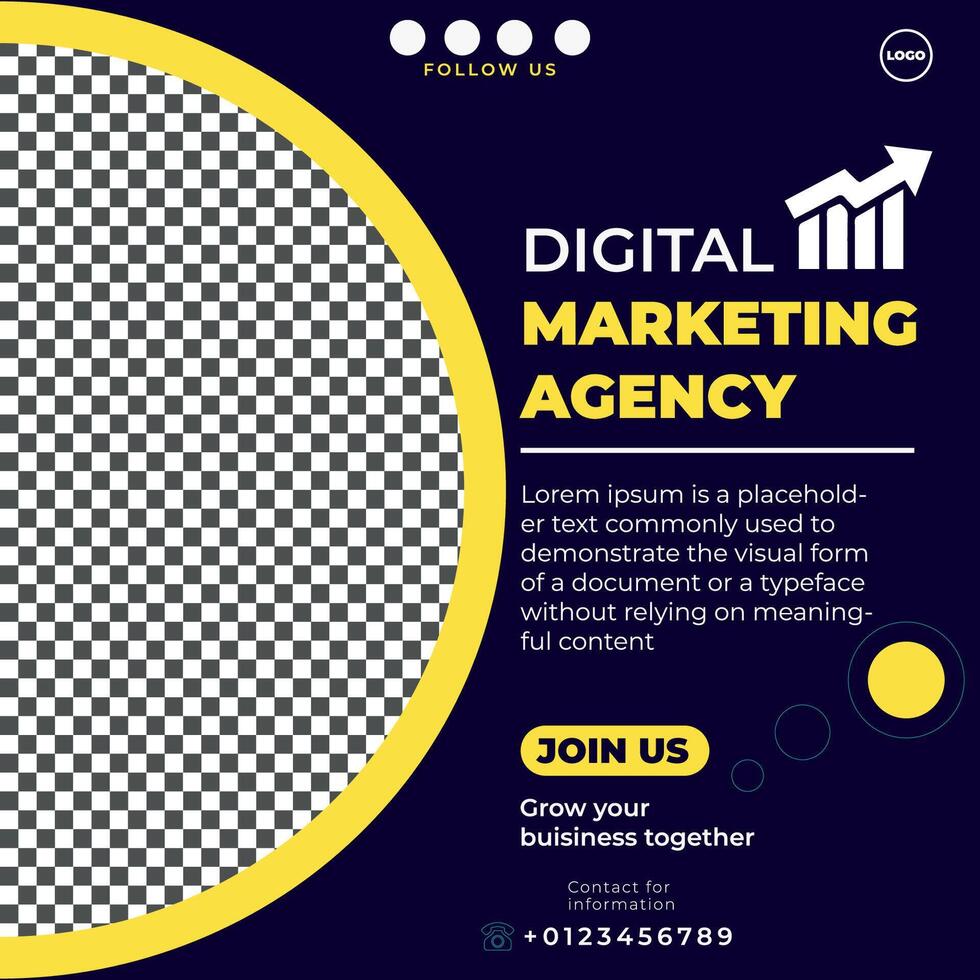 Digital marketing web banner template , social media post template vector