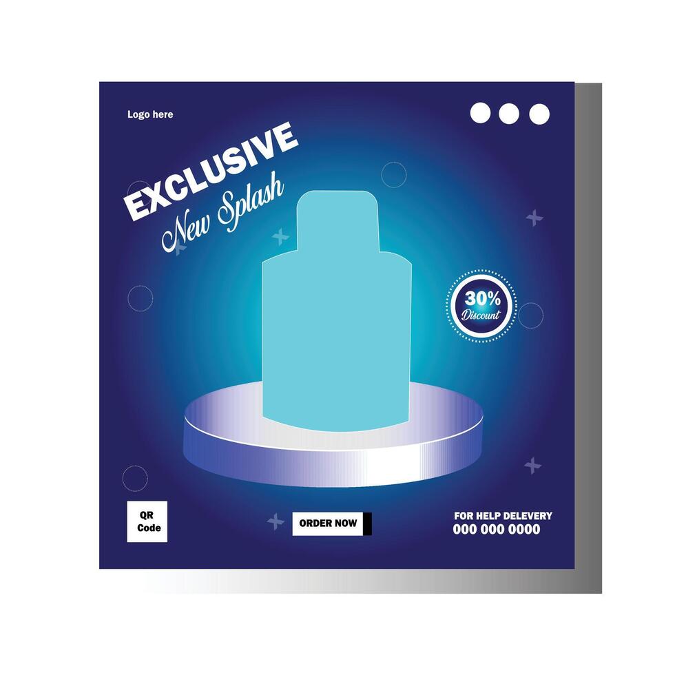 Social media product post design template. vector
