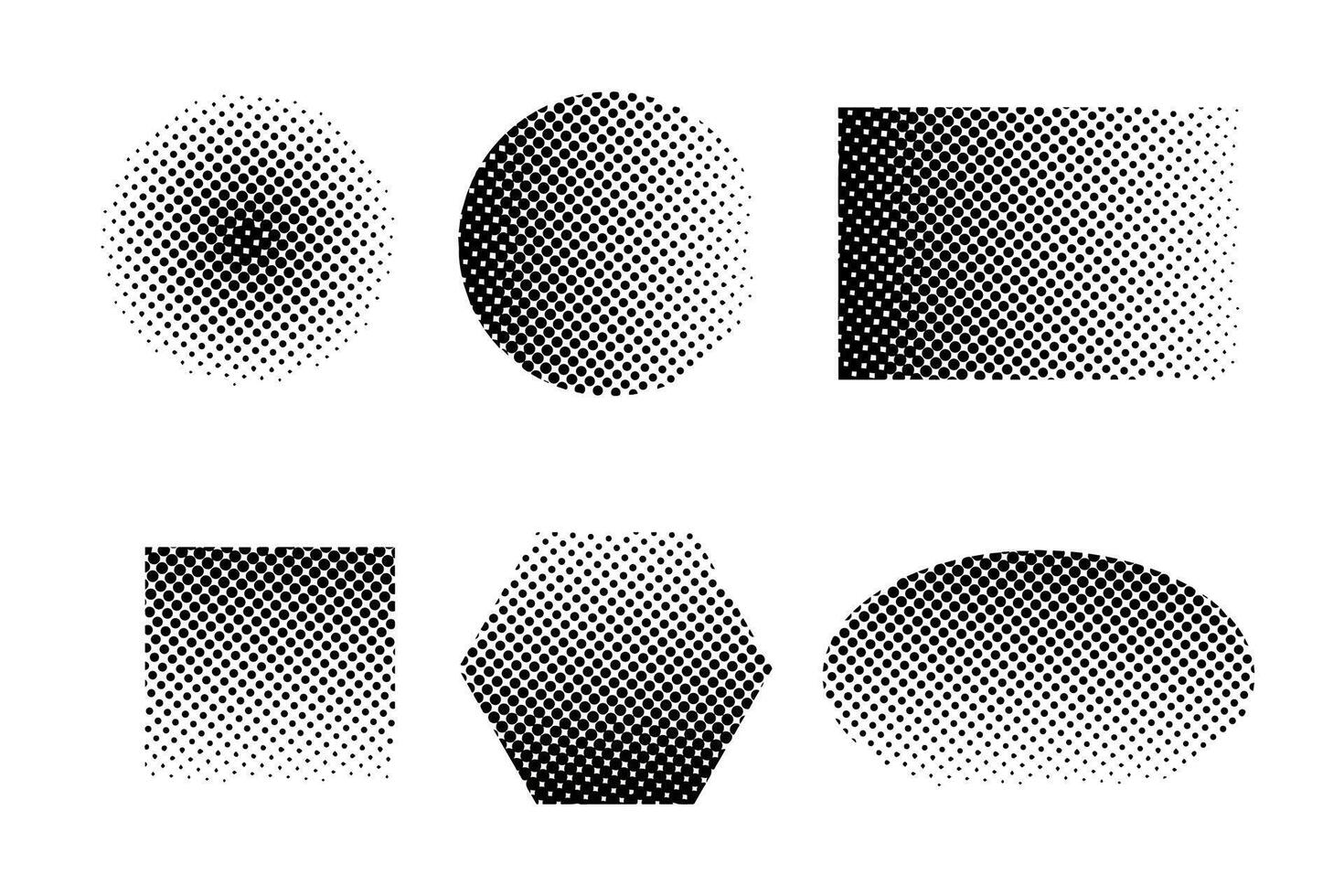 Points circle, square, rectangle, geometric shapes. Design elements. Retro pixelated . vector