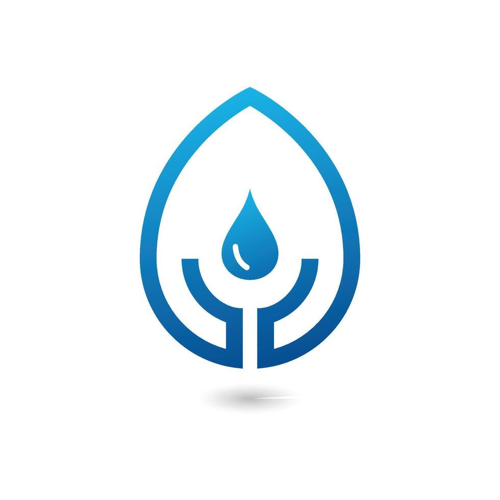 drop of water. water care logo vector