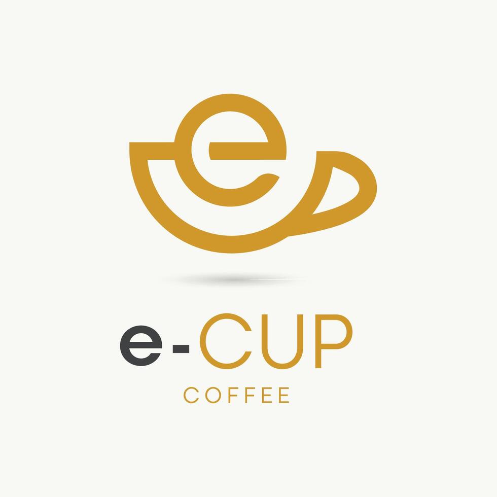 coffee logo. e cup vector