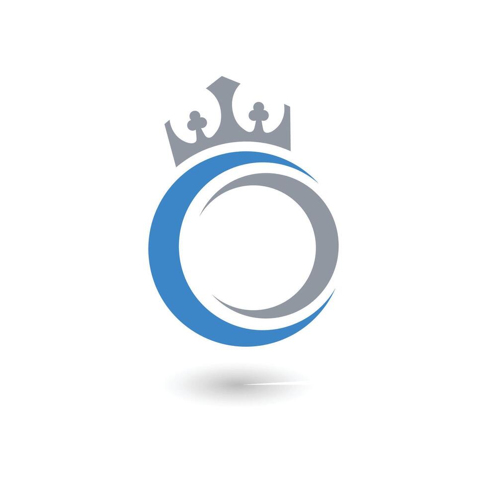 Crown logo. Crown flat icon vector