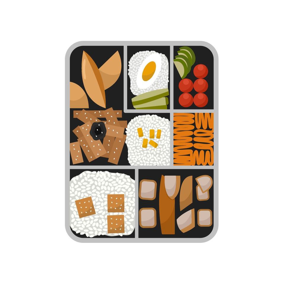 Flat Tasty Food vector