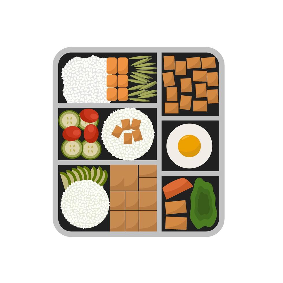 Simple Healthy Meal vector
