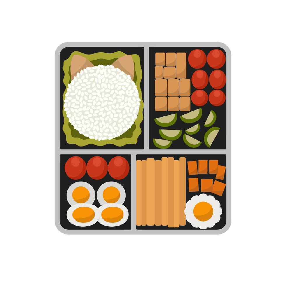 Healthy Meal For School vector