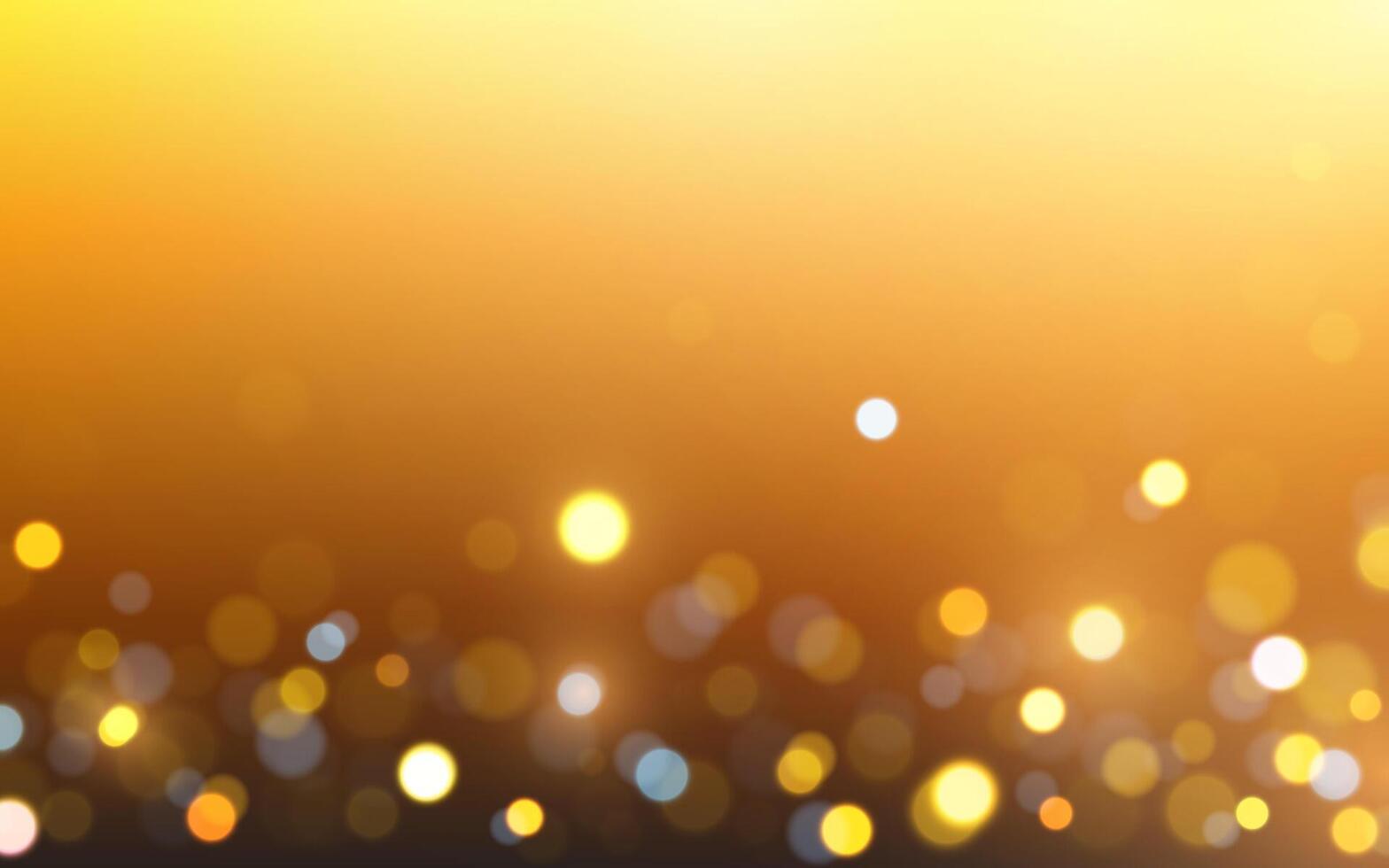 Golden Glow Bokeh Bliss. Warm Sunset Sparkle, Background decoration vector