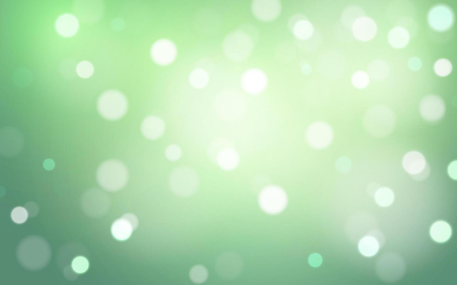Serene Green Bokeh Glow. Emerald Light Harmony, Background decoration vector
