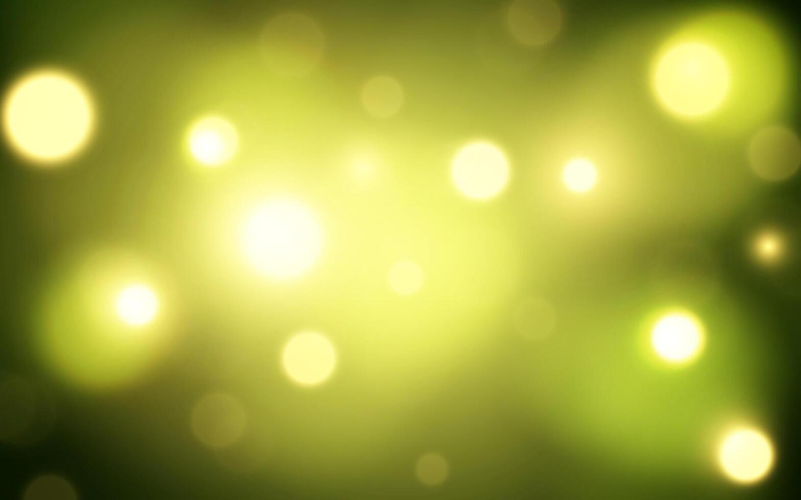 Vibrant Green Bokeh Light. Radiant Nature Glow Background, Background decoration vector