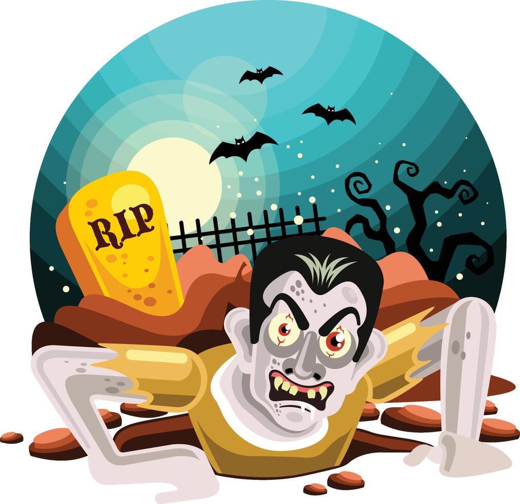 Zombies Coming Out of the Grave vector