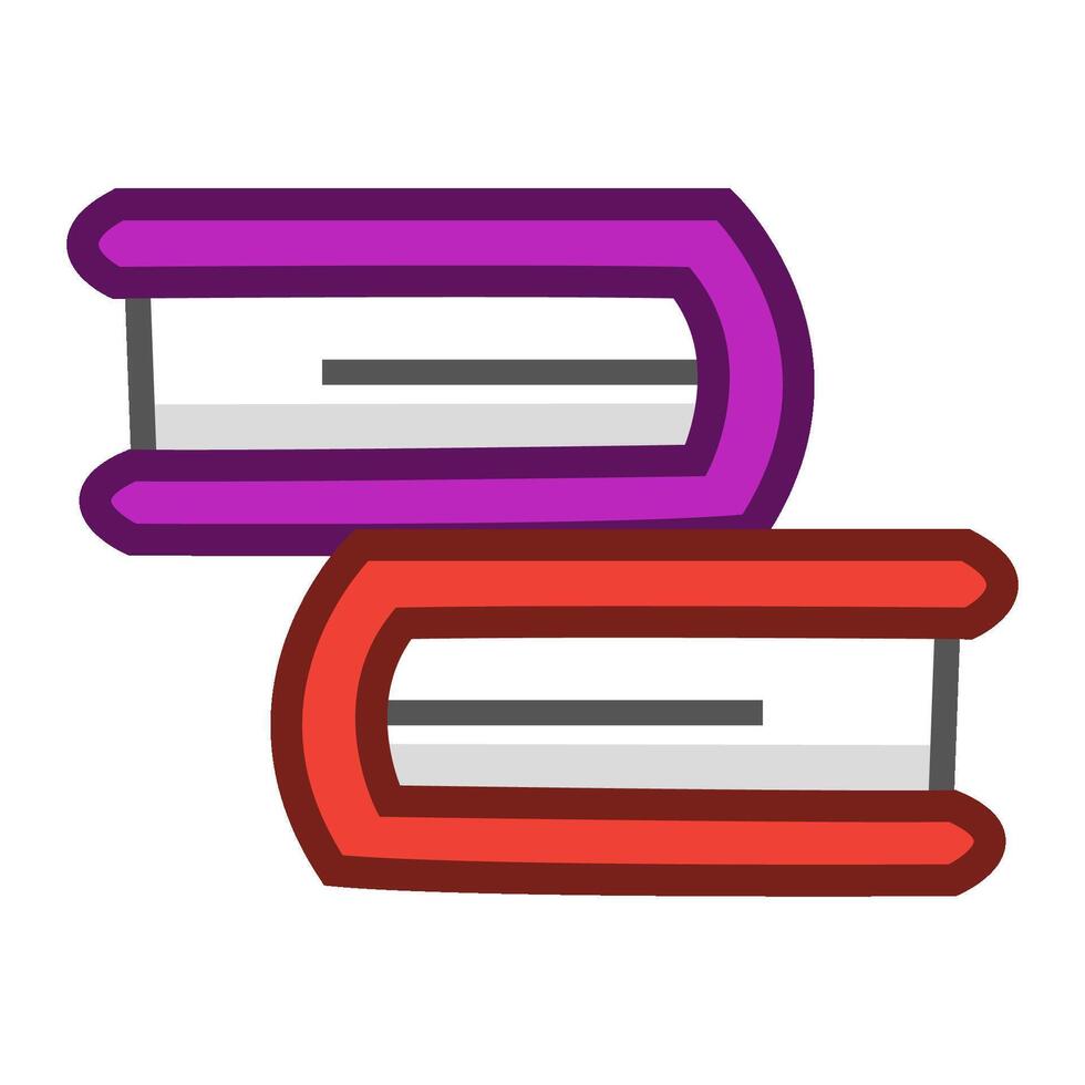 Stack of books in flat design style vector