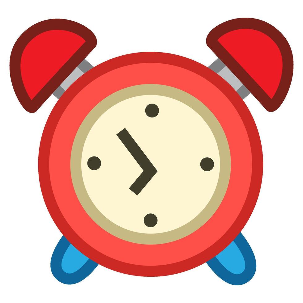 Alarm clock in flat design style vector