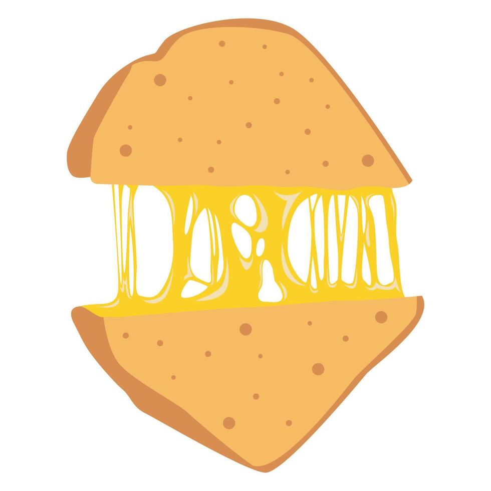 Sandwich cheese . Delicious toast . vector