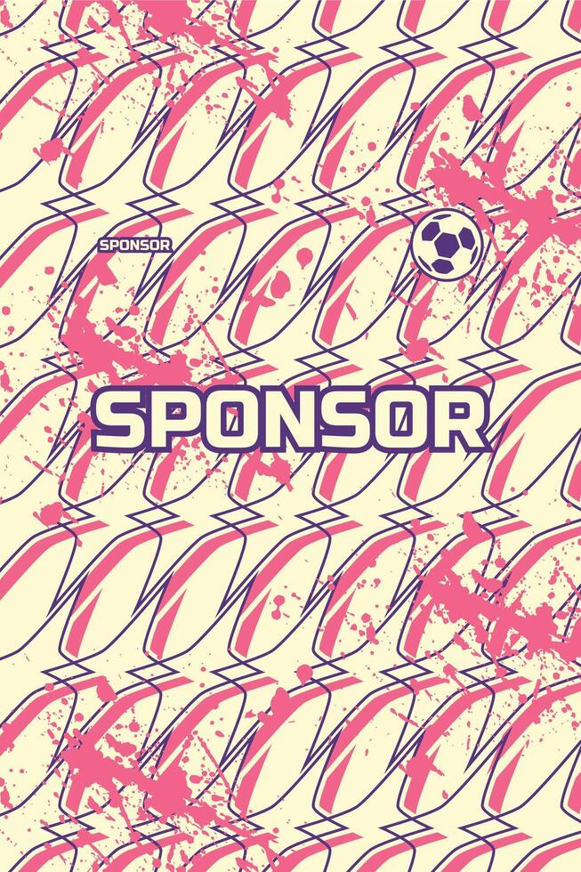 Jersey sublimation star grunge with pink and white for soccer cycling motocross racing pattern background vector