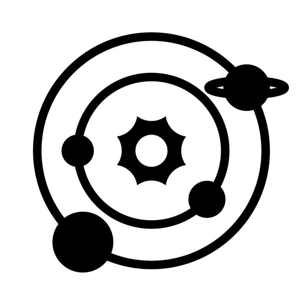 Solar System for Space Icon vector