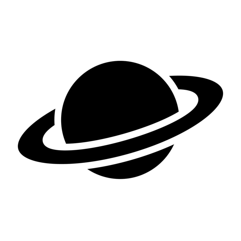 Saturn Planet for Space Icon vector