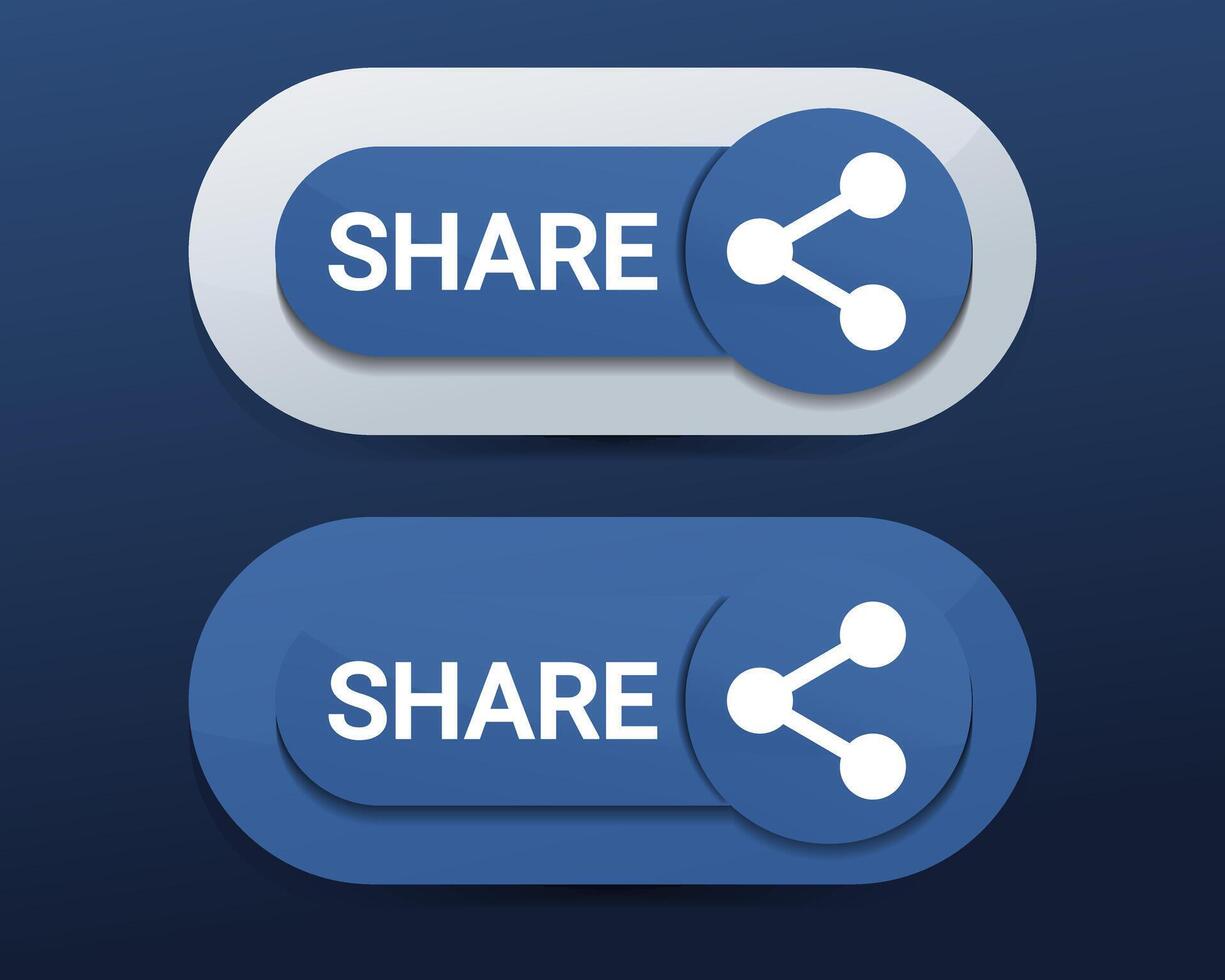 Set of share sign. Three-dot sharing. Social media connection vector
