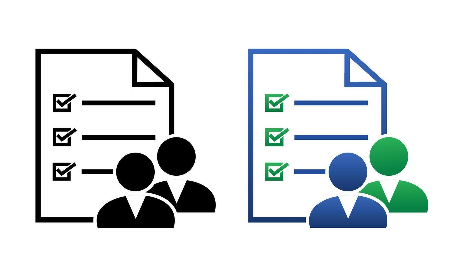 Document with check marks and user profile. Candidate approved vector