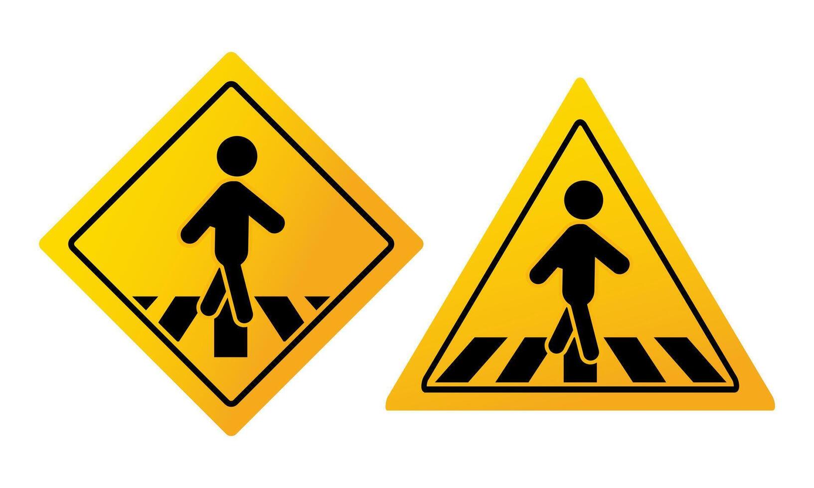Pedestrian crossing signboard. Crosswalk sign vector