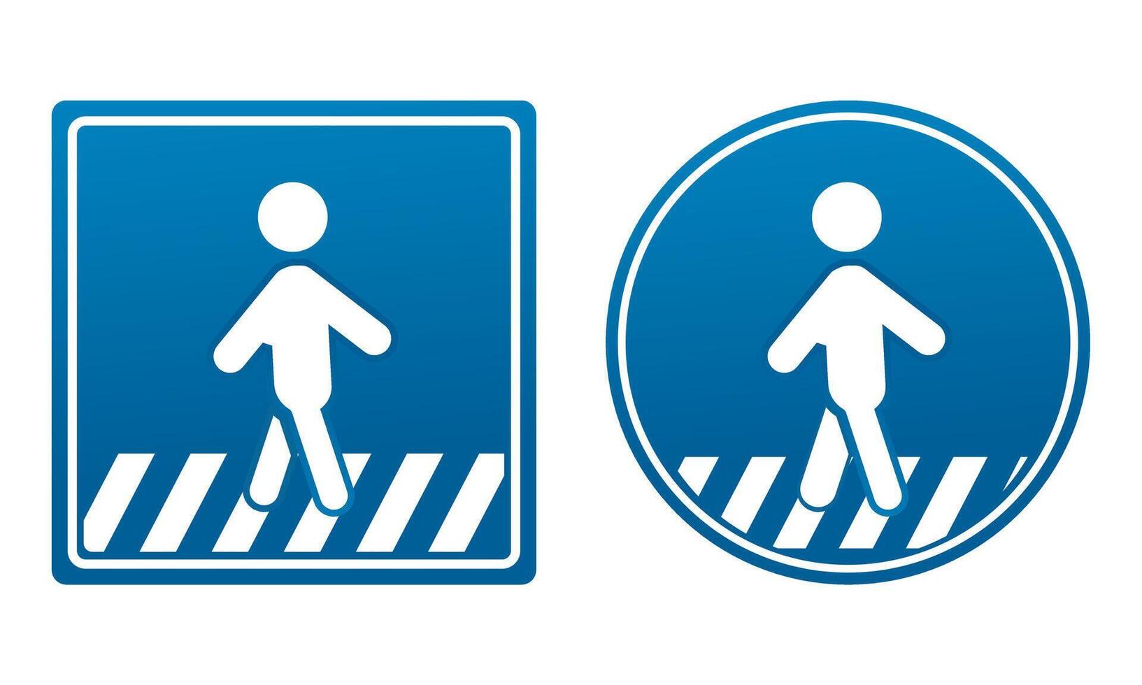 Crosswalk sign. Road zebra crossing vector