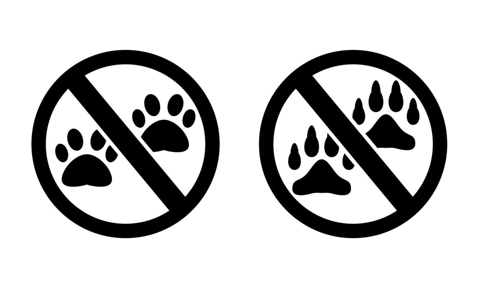 No pet in this area signboard. Dont enter with animal vector
