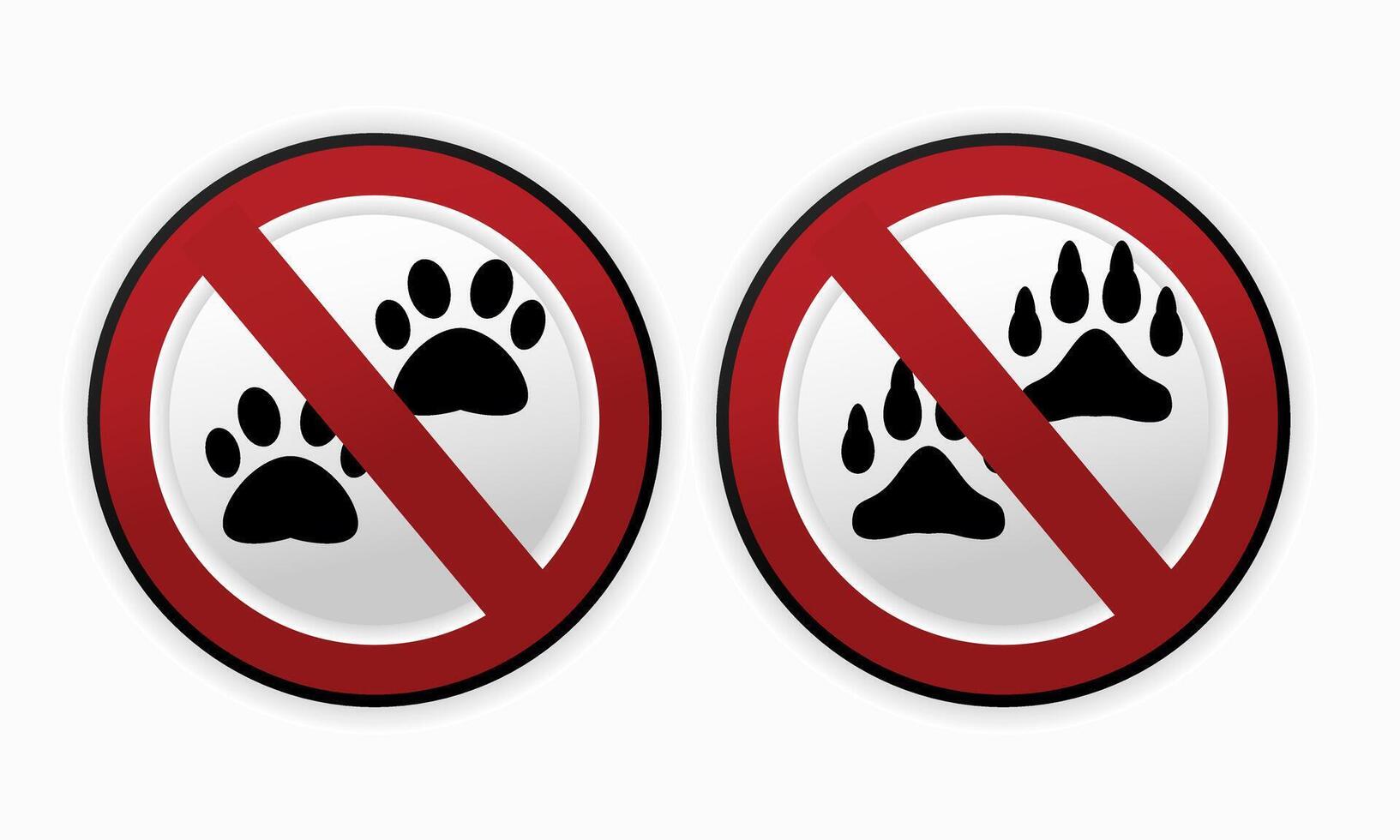 No pet in this area. Dont enter with animal vector