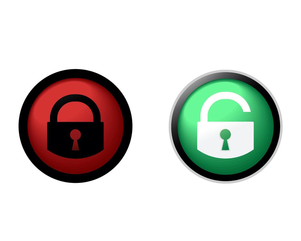 Lock and unlock button. Accessibility vector