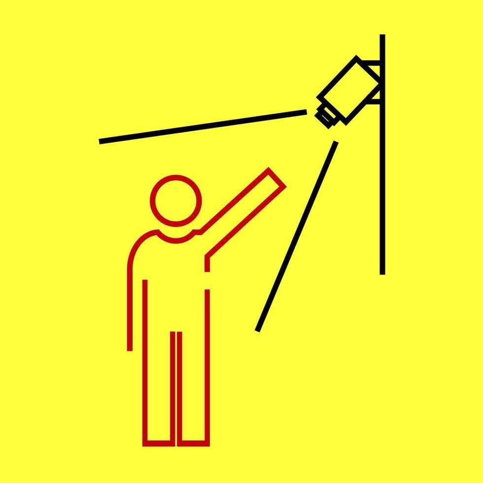 Cctv in operation vector