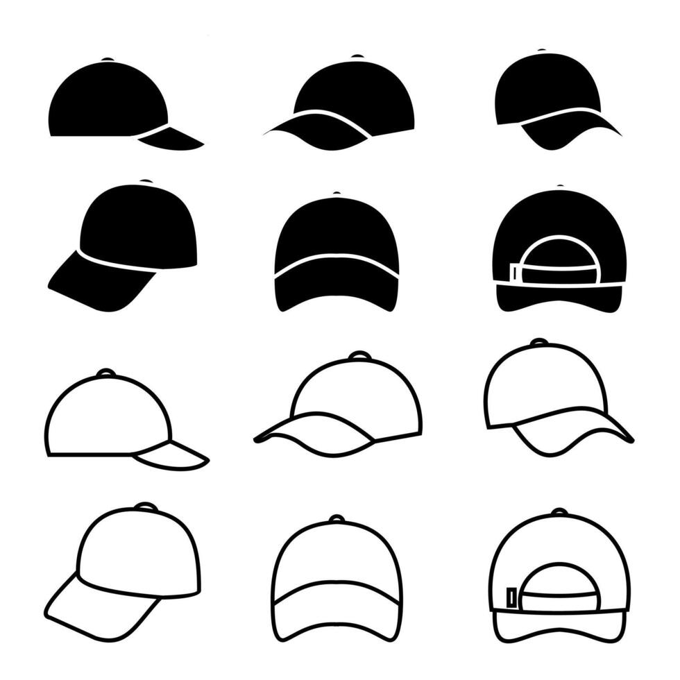 Hat with different angles vector