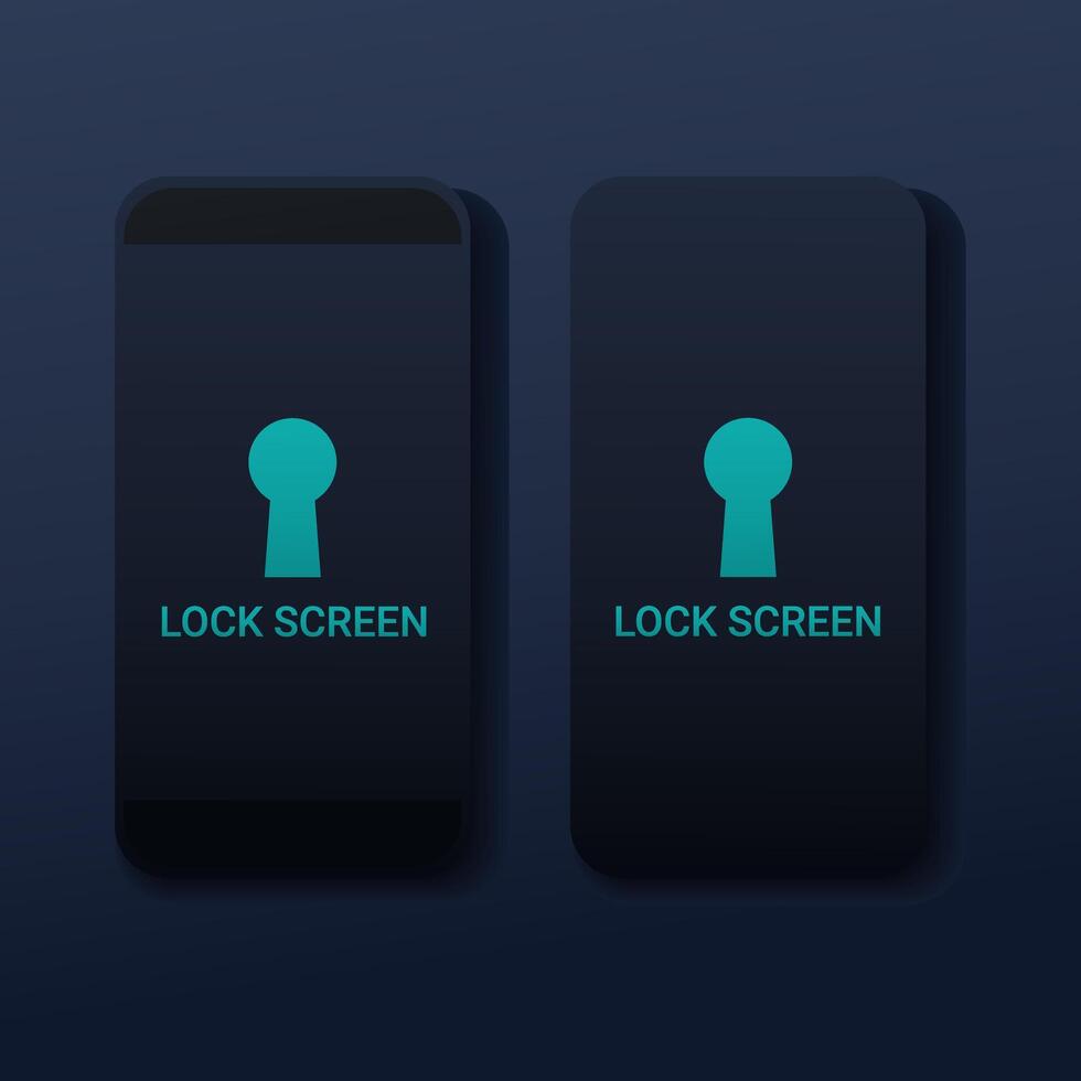 Password security access on mobile .Lock screen. Phone locked. Private authorization sign vector
