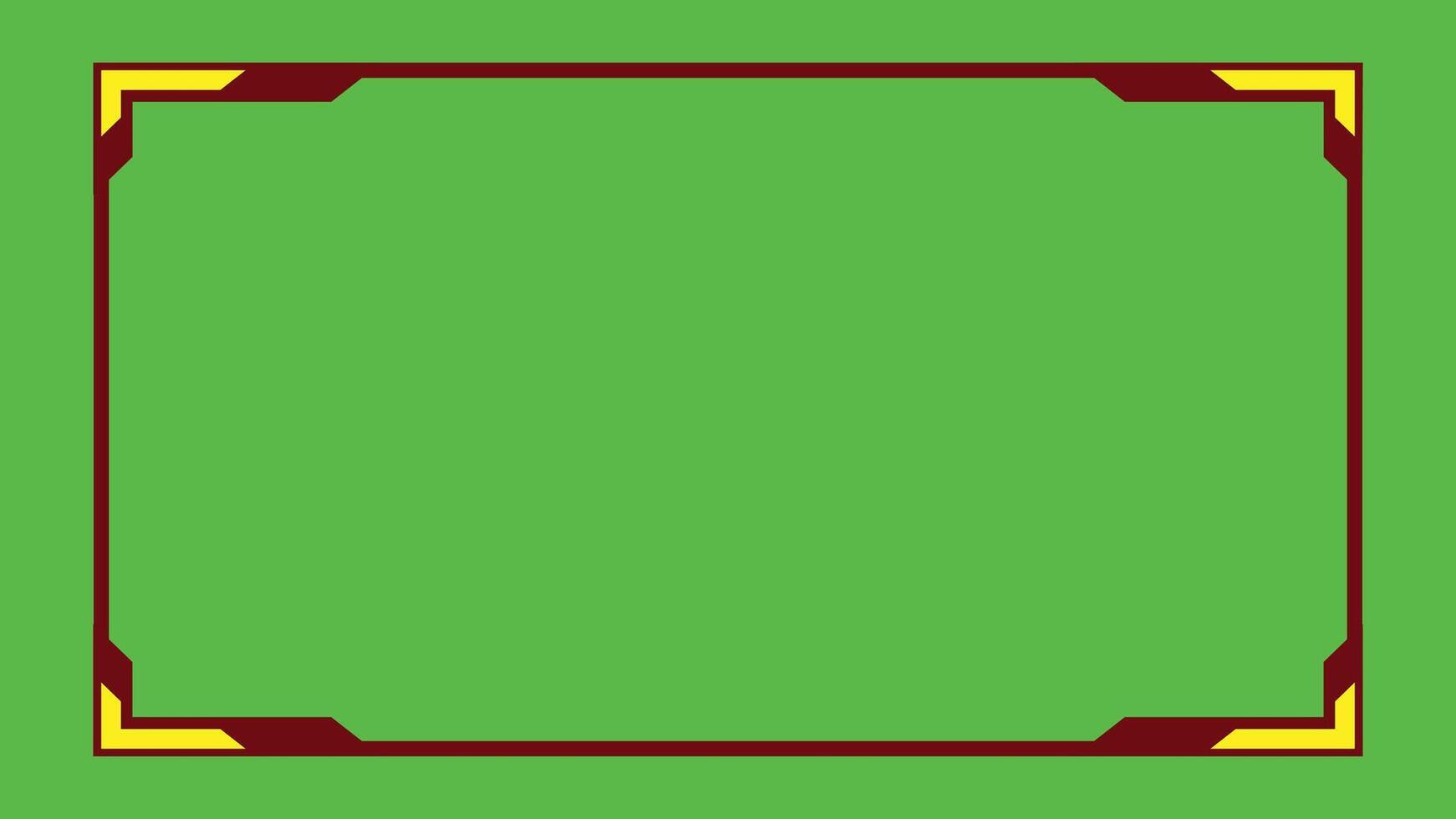 Gaming overlay frame template design vector