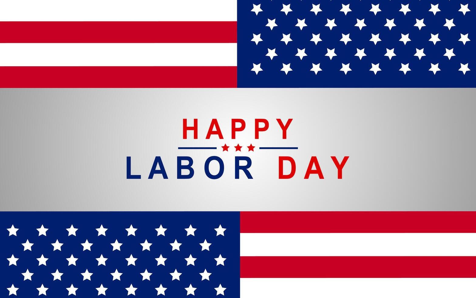 Happy Labor Day greeting card or invitation card. American national holiday illustration with US flag. illustration EPS 10. vector