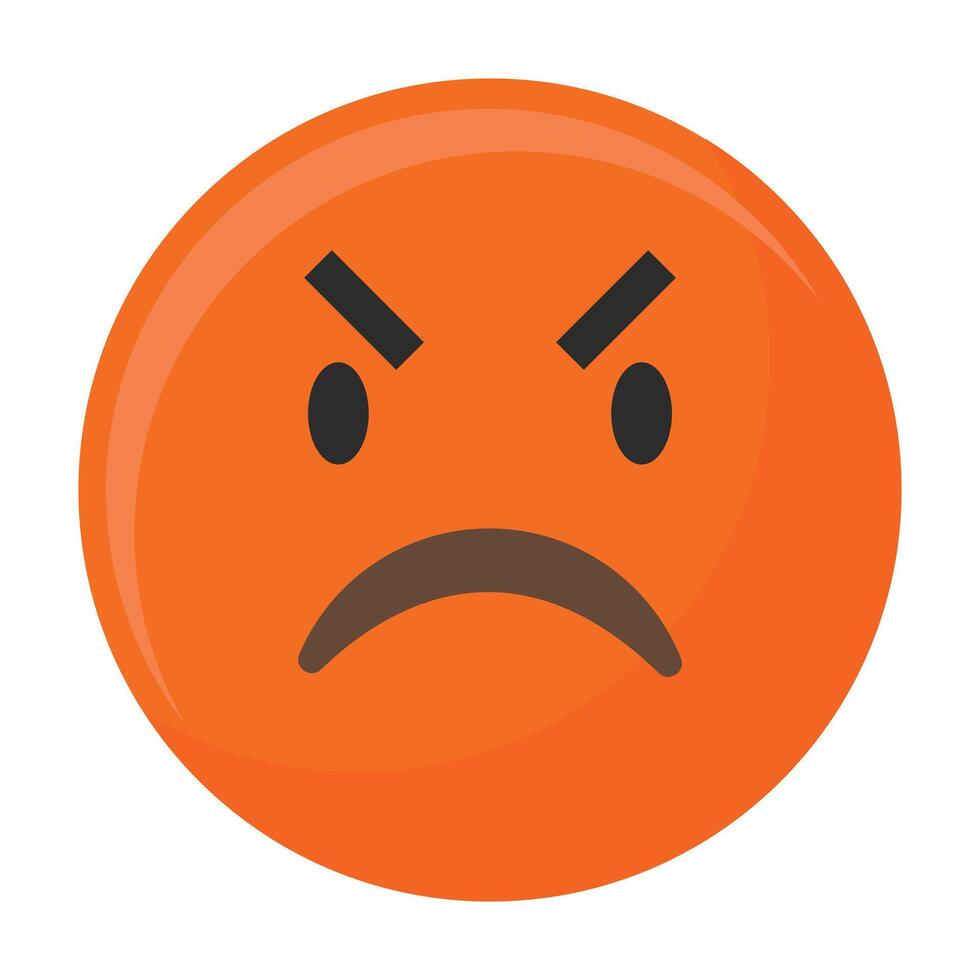 Free Furious Glare fac coloured Emotional vector