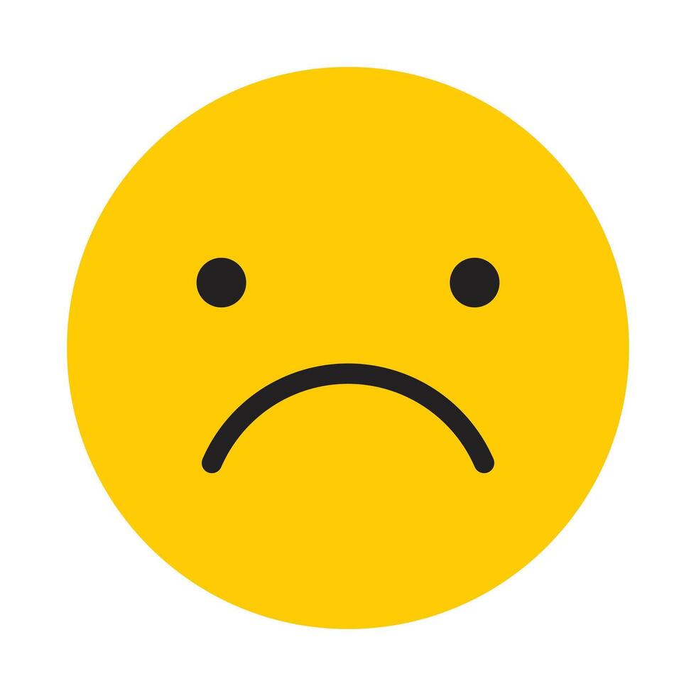 Free Sad Face coloured Emotional vector