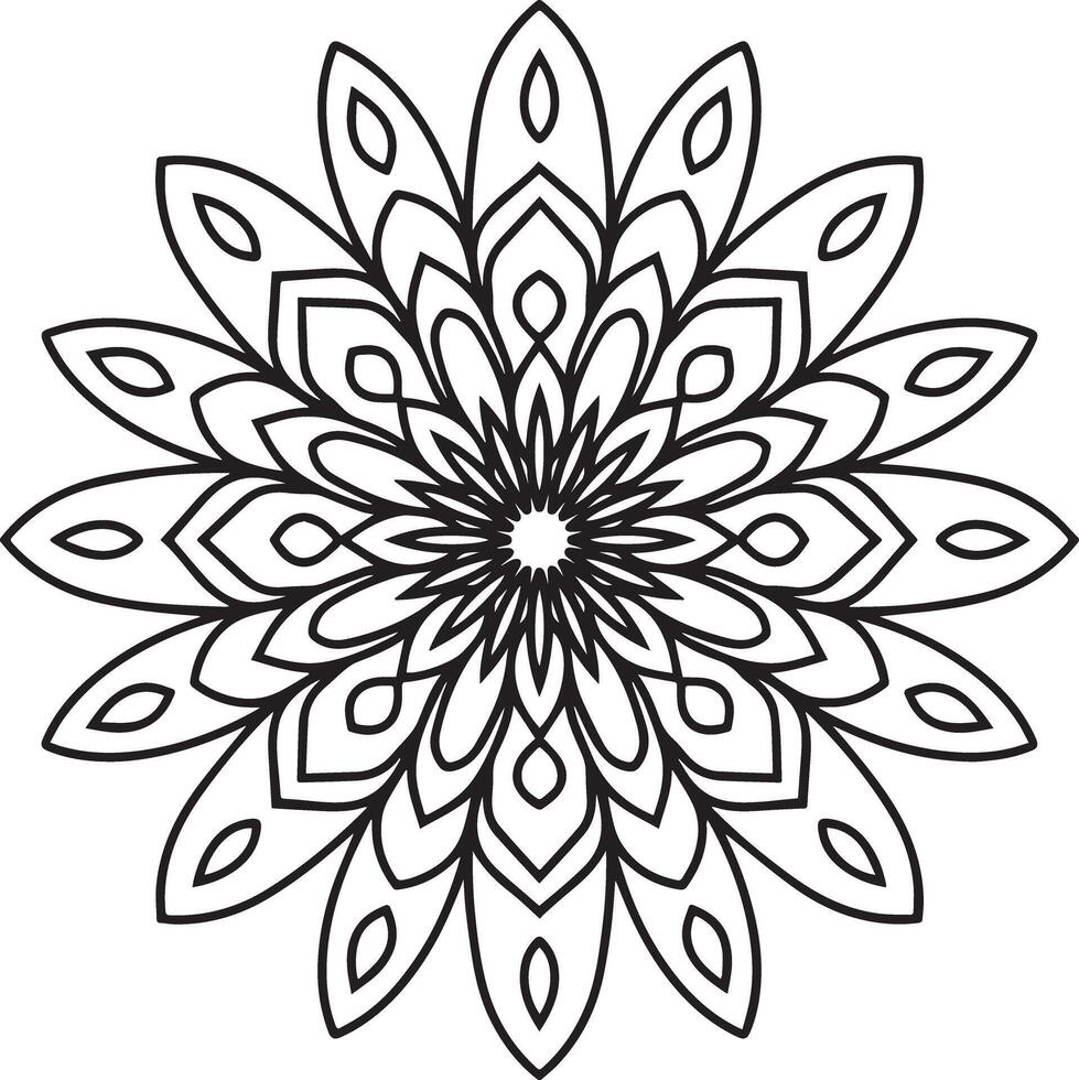 Outline Mandalas of Harmony for coloring book vector