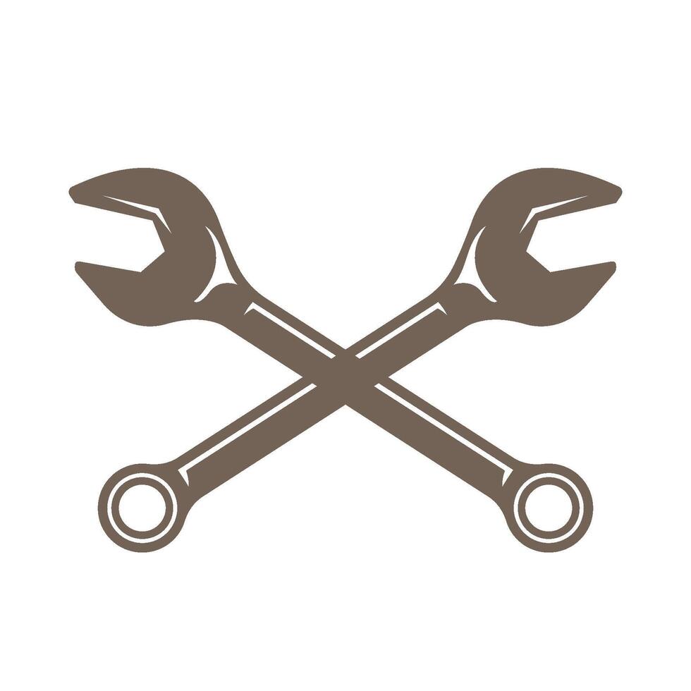 Wrench icon logo design vector