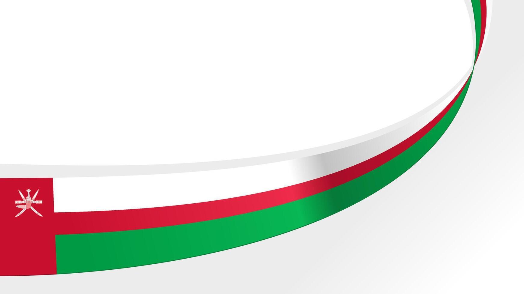 wavy Oman flag background with copy space for text. oman national day vector