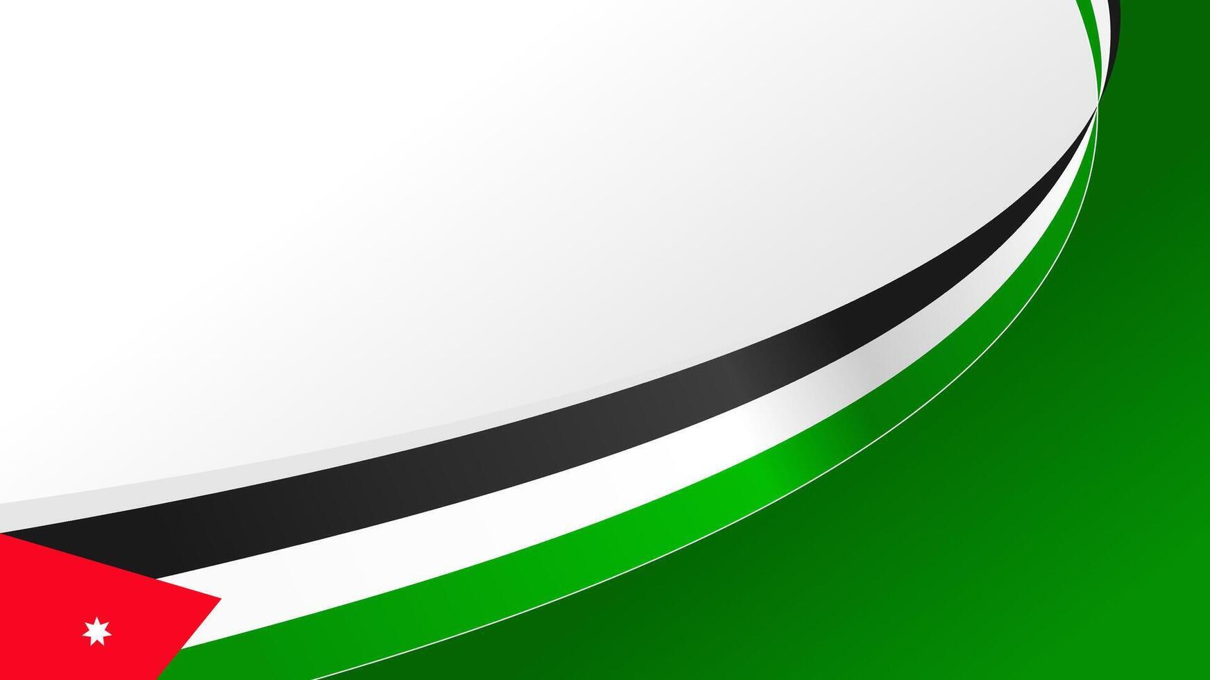 wavy jordan flag background with copy space for text. jordan national day vector