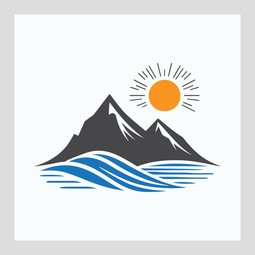 Mountain Illustration silhouette vector