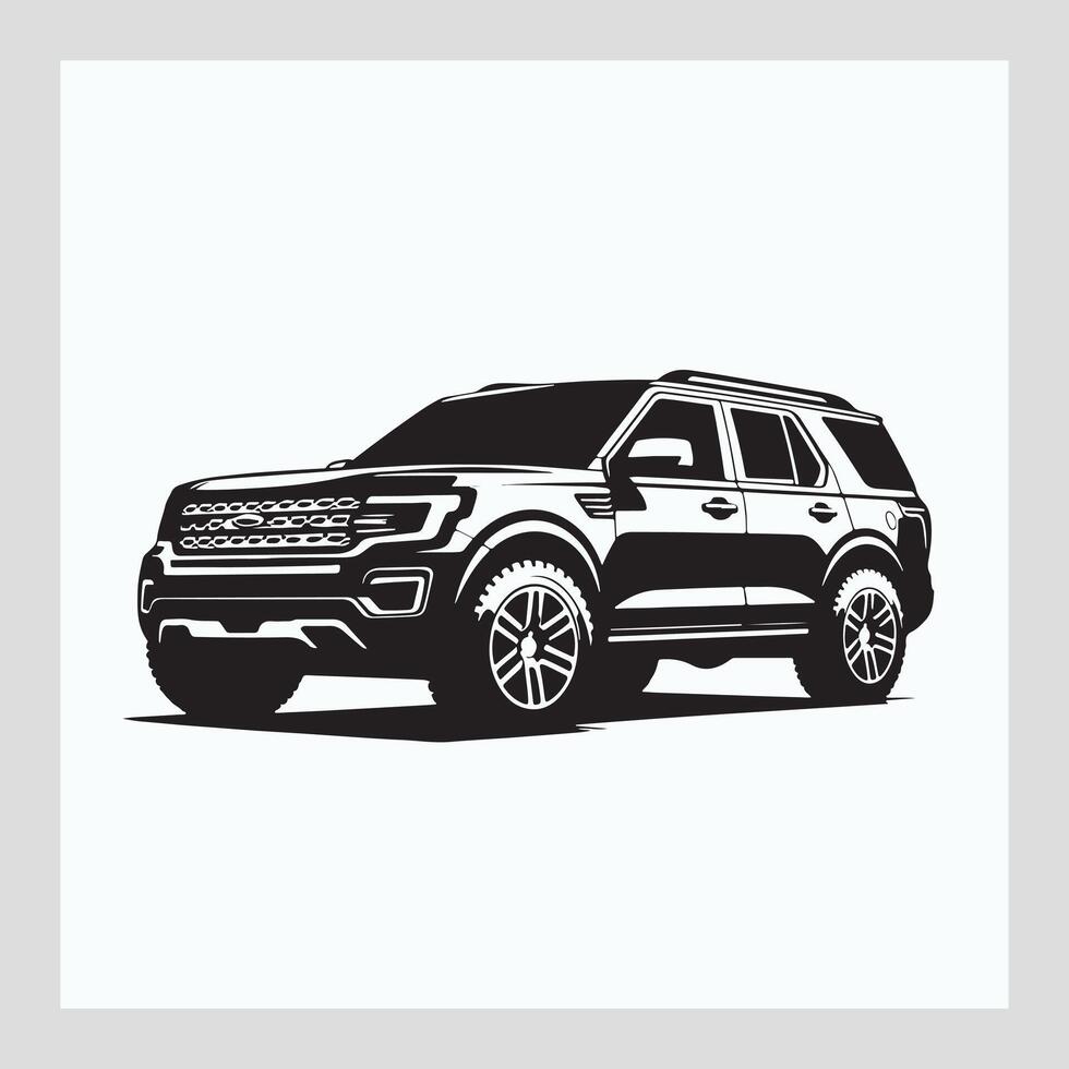 illustration of a SUV vector