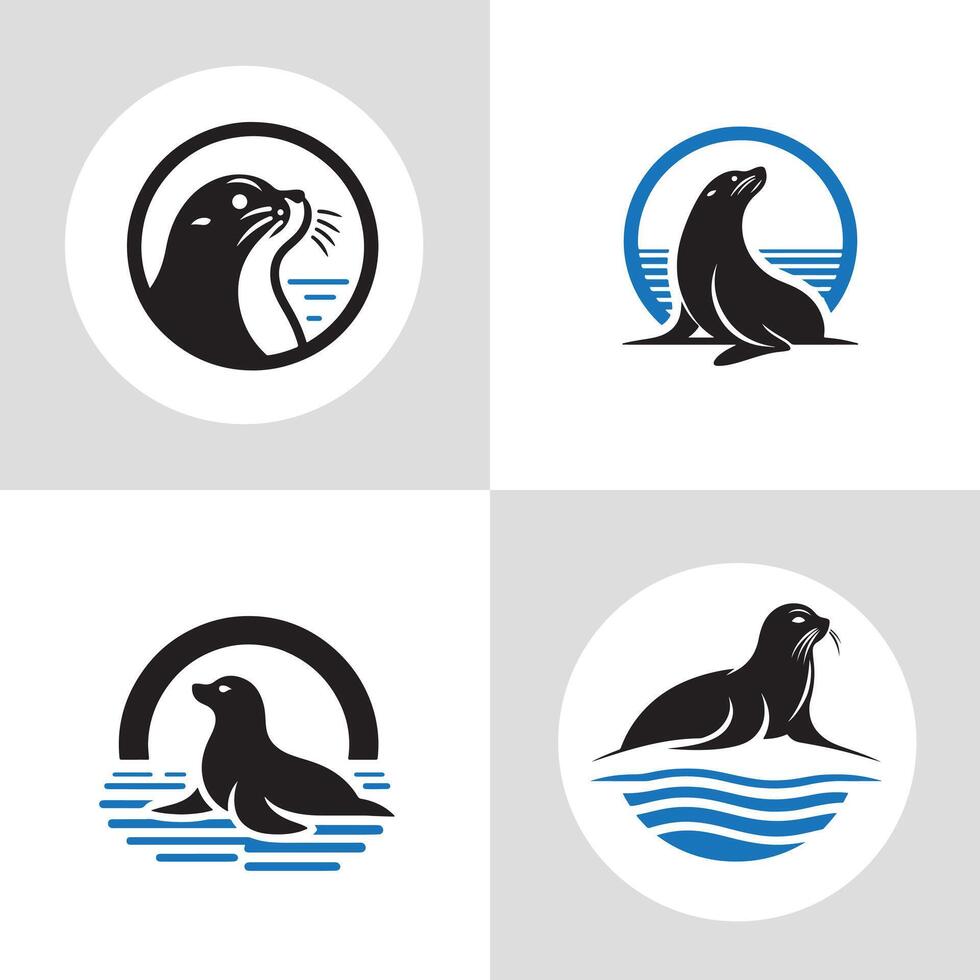 Seal isolated template vector