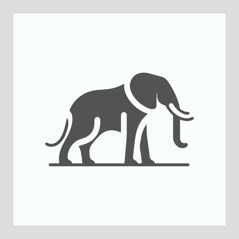 Elephant silhoutte illustration vector