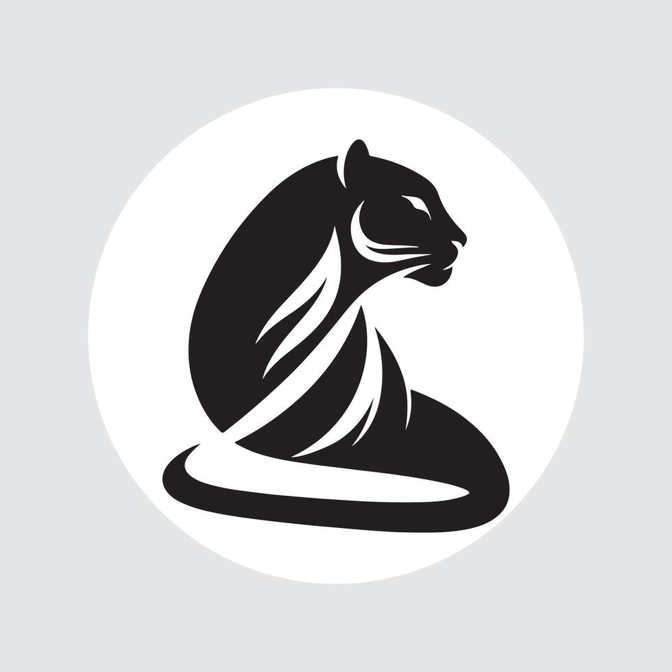 Panther silhouette illustration vector